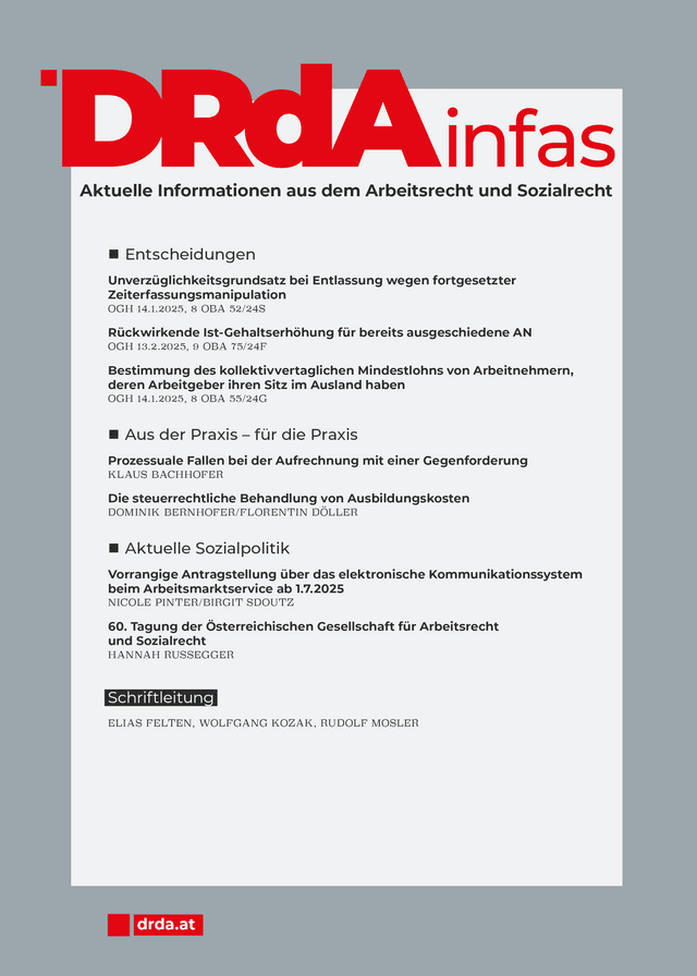 DRdA-infas Cover